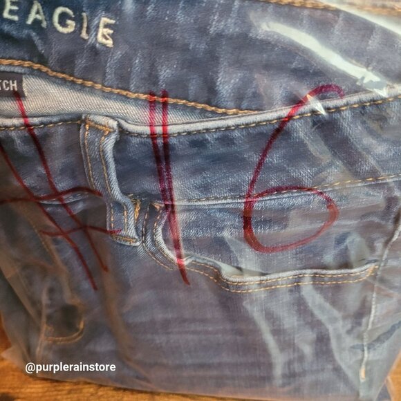 American Eagle Jeans 10 Hi Rise Jegging 360 Next Level Stretch Medium Dark Wash - Picture 12 of 12